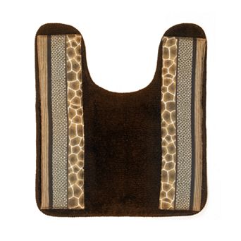 Safari Stripes Banded Contour Bath Rug
