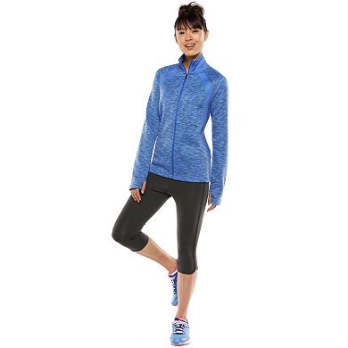 Women's Tek Gear® Space-Dye Fleece-Lined Workout Jacket