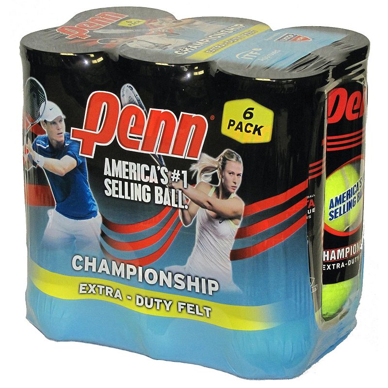 UPC 072489010191 product image for Penn Championship Extra Duty 6-Can Tennis Ball Pack (18 Balls), Multicolor | upcitemdb.com