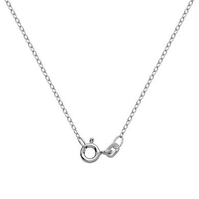 Sterling Silver Lab-Created Sapphire and Blue Topaz Linear Pendant