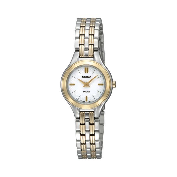 Seiko Women's Two Tone Stainless Steel Solar Watch - SUP210