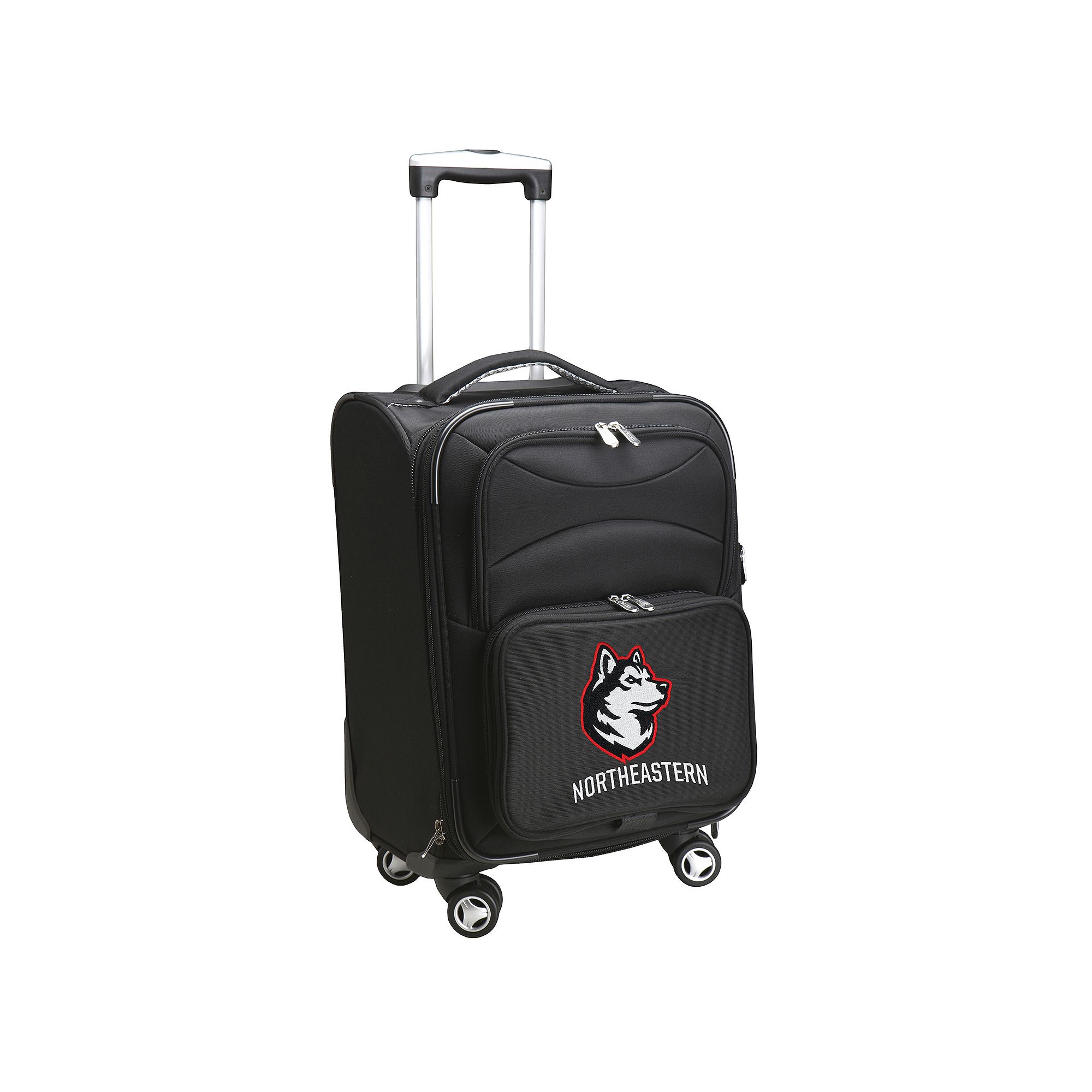 Northeastern Huskies 20-inch Expandable Spinner Carry-On, Black