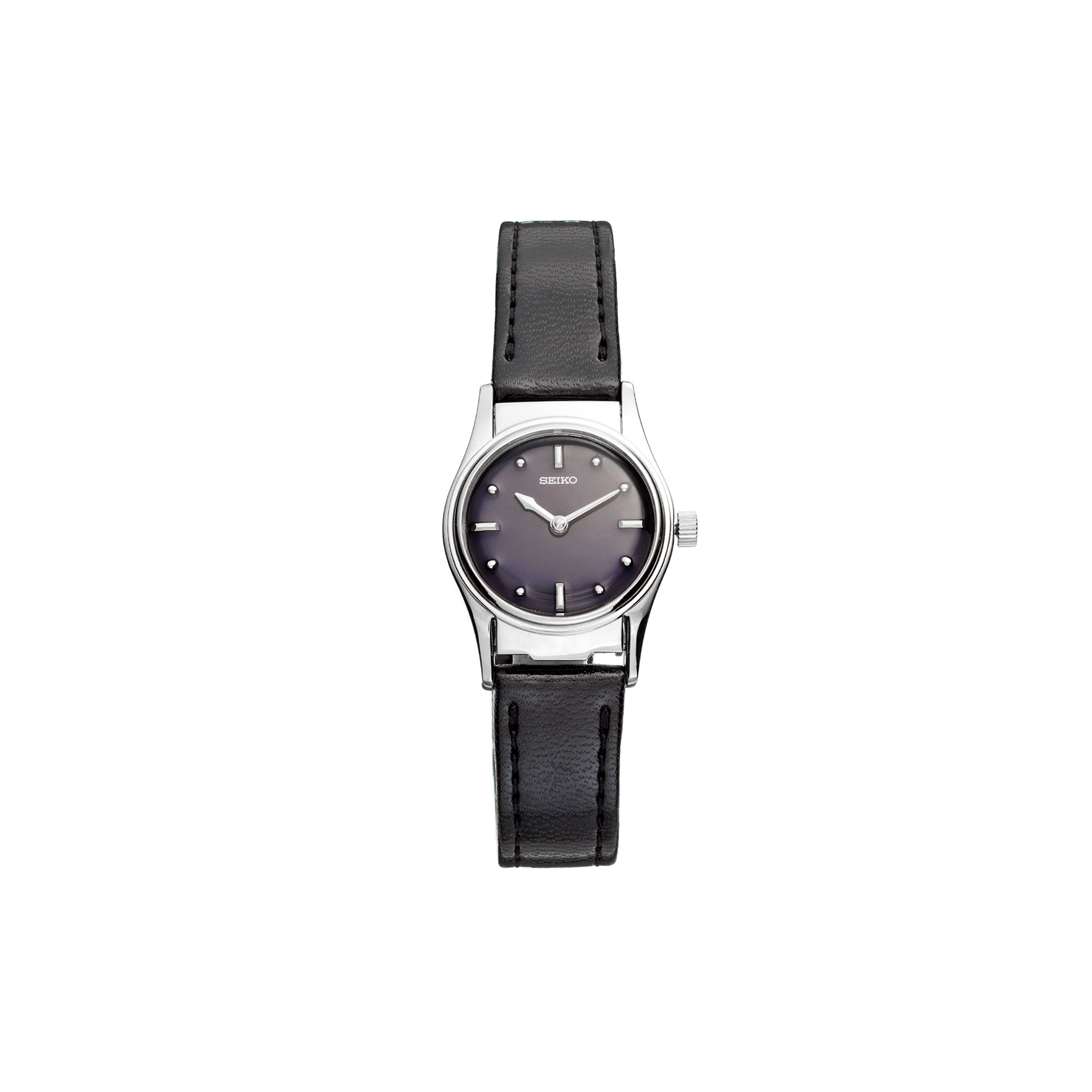 Seiko Womens Braille Leather Watch - SWL001, Black