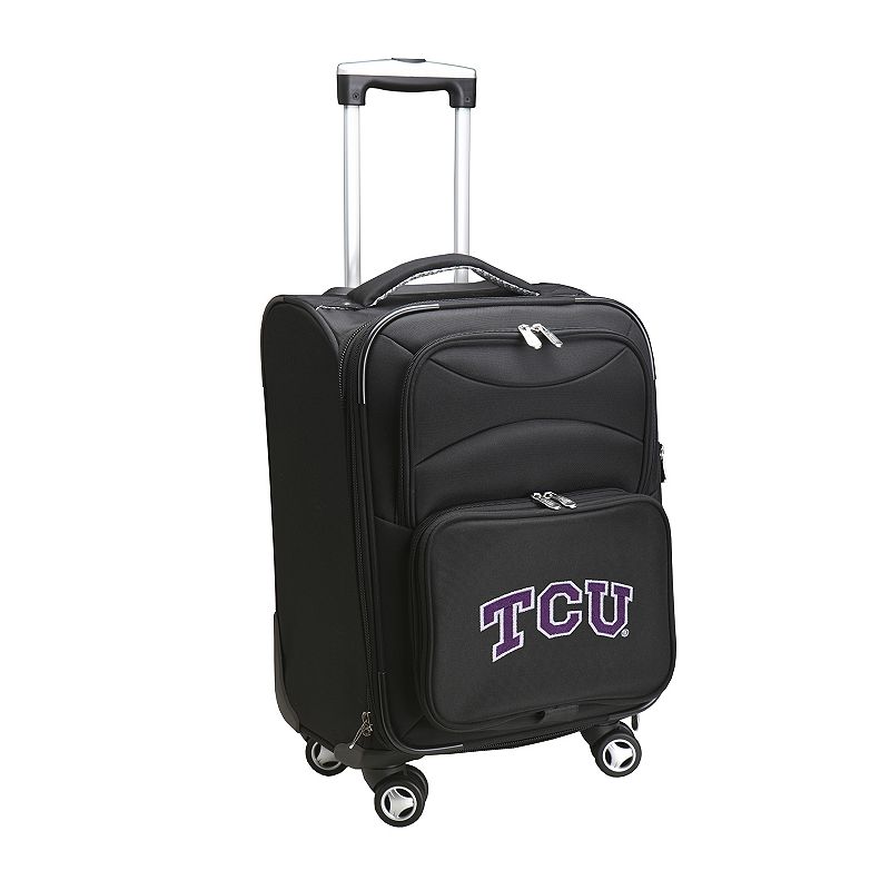 TCU Horned Frogs 20-inch Expandable Spinner Carry-On, Black, 20WHEL Co
