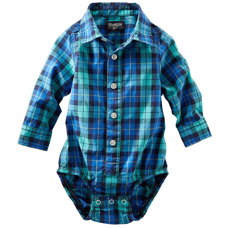 UPC 887044624016 product image for OshKosh B'gosh Plaid Button-Down Bodysuit - Baby, Infant Boy's, Size: 24 Months, | upcitemdb.com