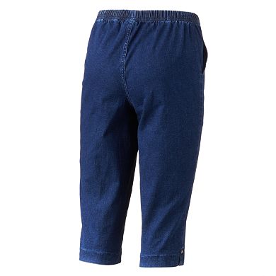 Petite Croft & Barrow® Pull-On Jeans Capris