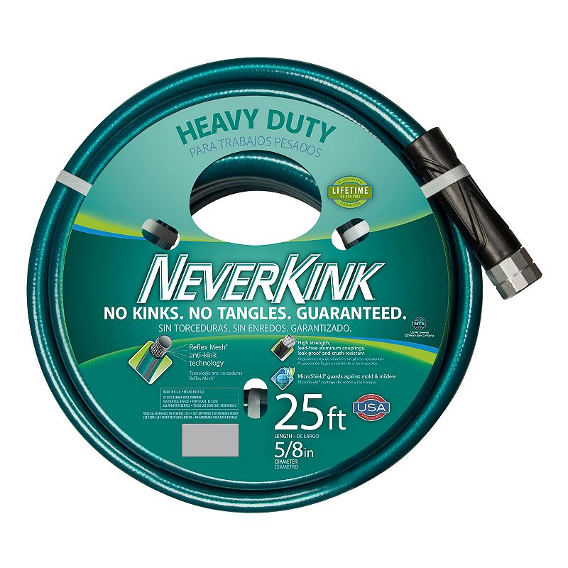 UPC 031724861523 product image for Neverkink 25-ft. Heavy Duty Garden Hose, Green | upcitemdb.com