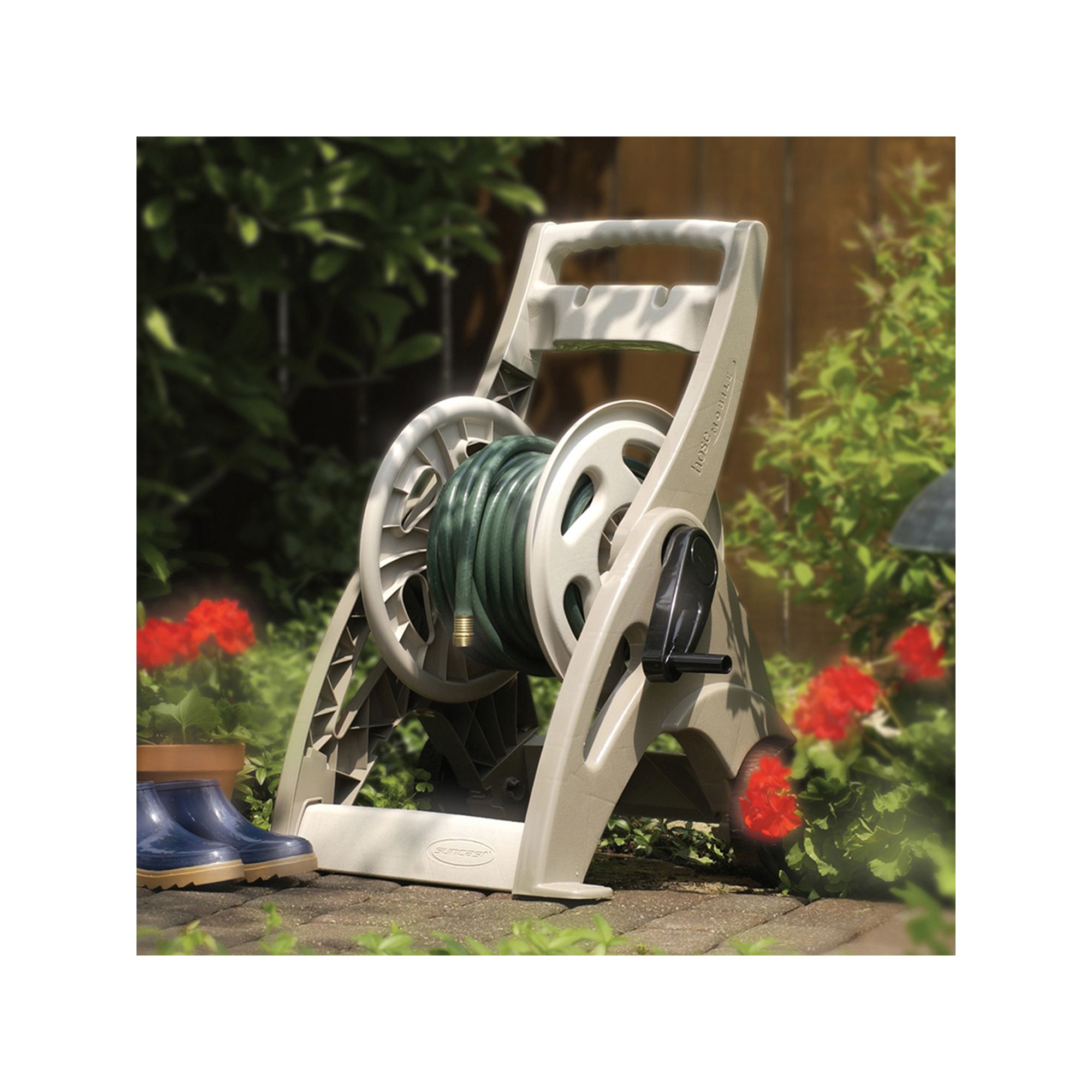 Suncast 175-ft. Garden Hose Reel Cart - Outdoor, Beige