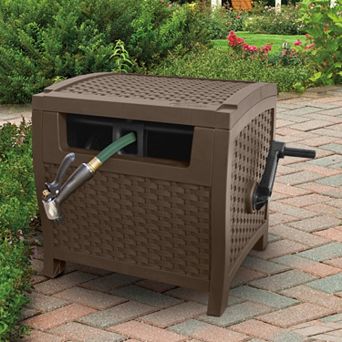 Suncast Slide Trak 125-ft. Garden Hose Reel Hideaway - Outdoor