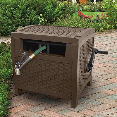 Suncast Slide Trak 125-ft. Garden Hose Reel Hideaway - Outdoor