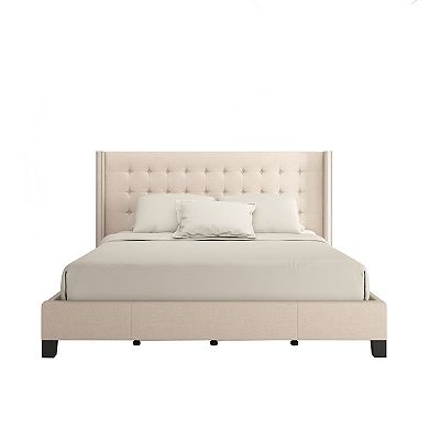 HomeVance Simone Wingback Bed