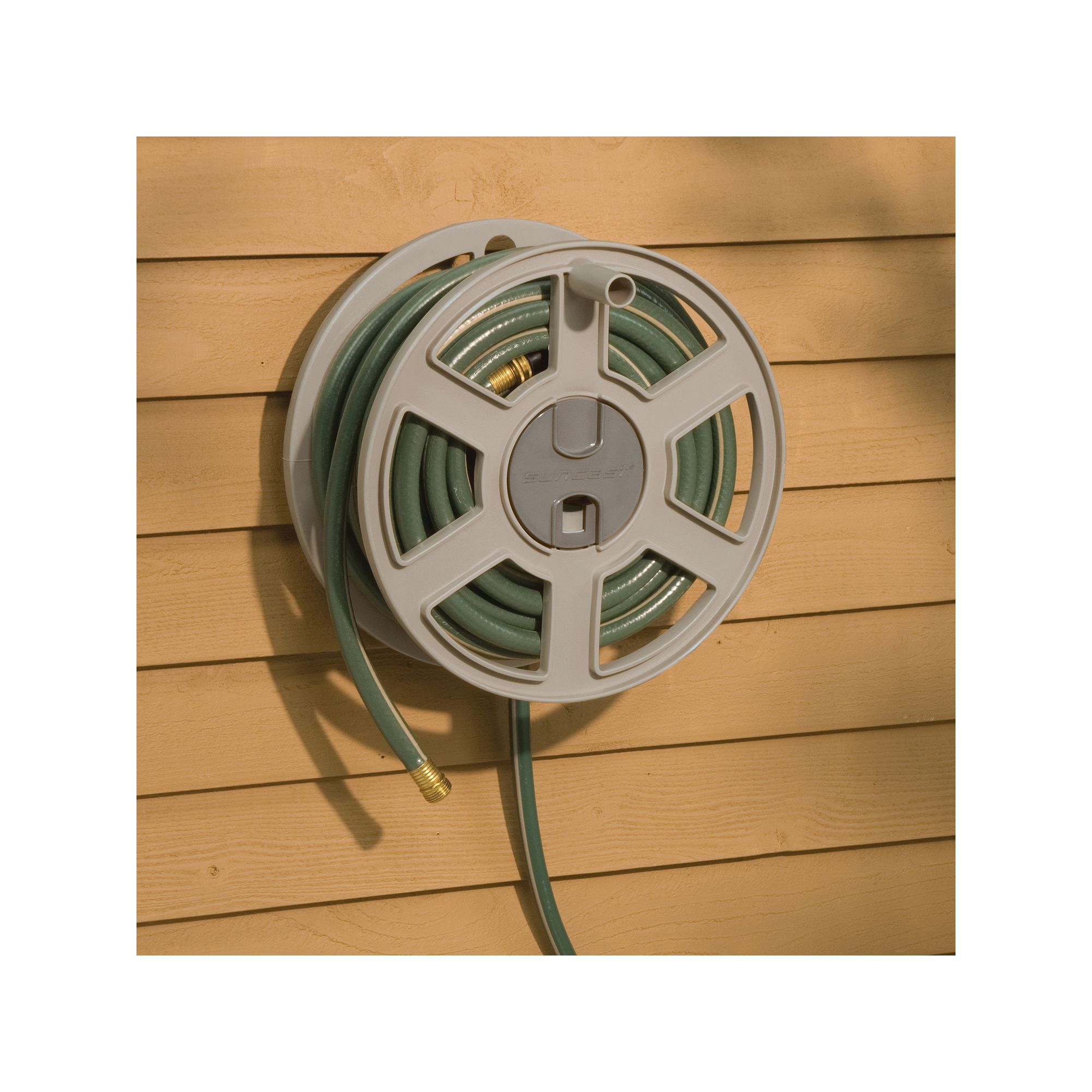 Suncast Sidewinder 100-ft. Garden Hose Reel - Outdoor, Beige