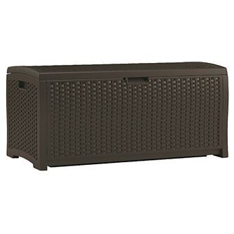 Suncast 73-Gallon Resin Wicker Deck Box