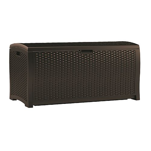 Suncast Basketweave 99Gallon Storage Box Outdoor