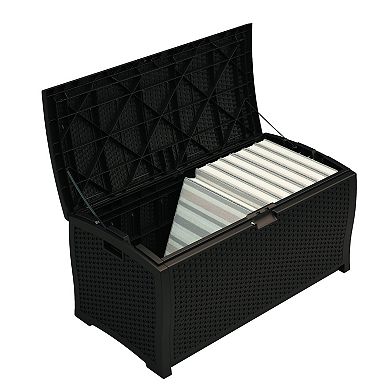 Suncast Basketweave 99-Gallon Storage Box - Outdoor