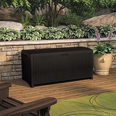 Suncast Basketweave 99-Gallon Storage Box - Outdoor