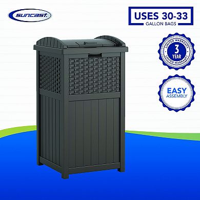 Suncast 33-Gallon Trash Hideaway - Outdoor