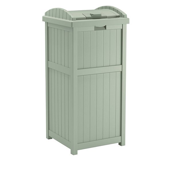Hearth & Harbor 35 Gallon Outdoor Trash Can with Lid, Hideaway