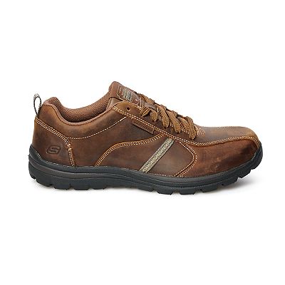 Skechers deals Relaxed Fit Superior Harvin Casual Shoes Brown Leather Mens size 14