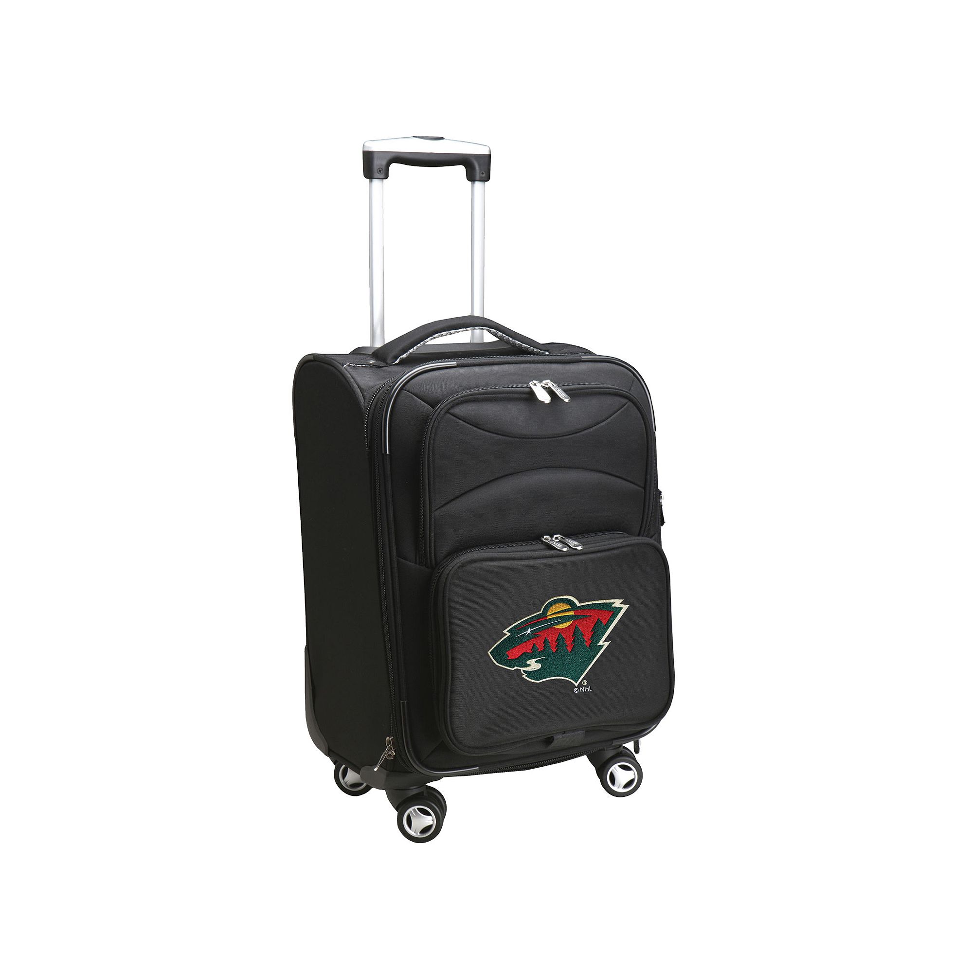 Minnesota Wild 20-in. Expandable Spinner Carry-On, Black