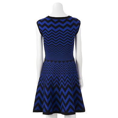 Candie's® Chevron Double Knit Sweater Dress