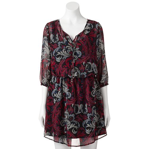 paisley peasant dress