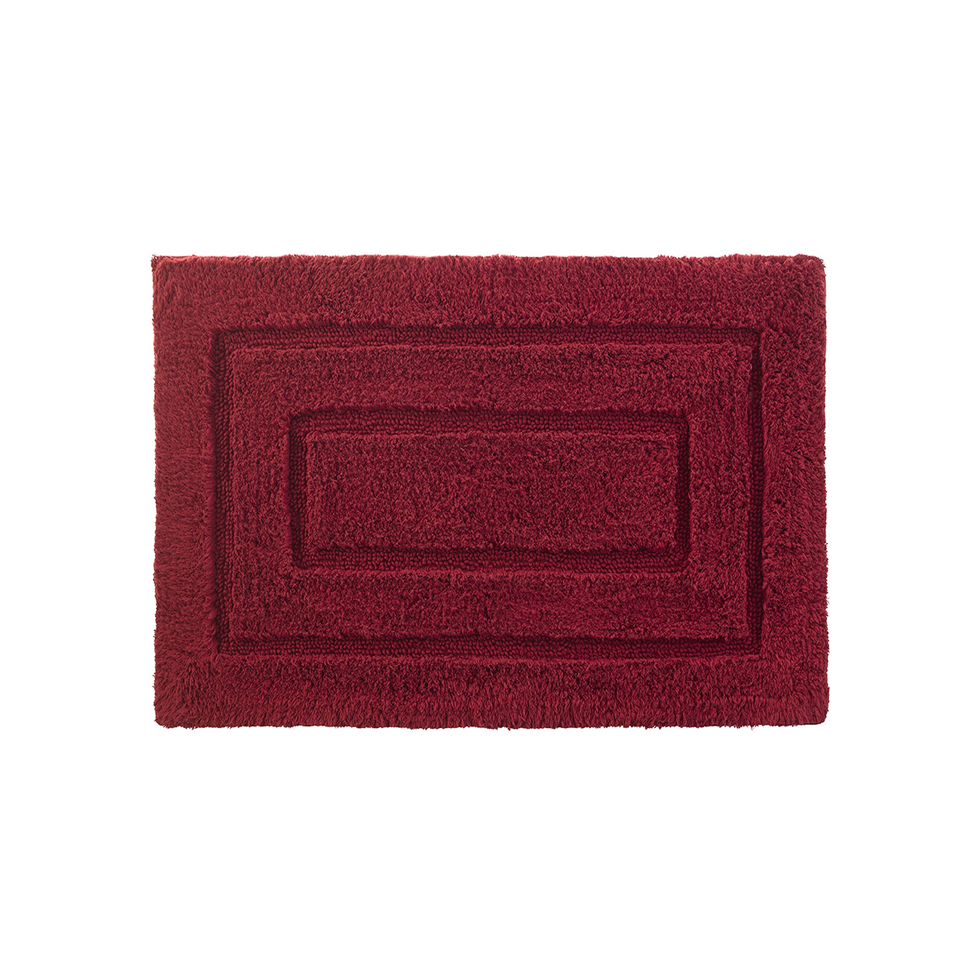 Cassadecor Signature Solid Large Bath Rug, Red Red