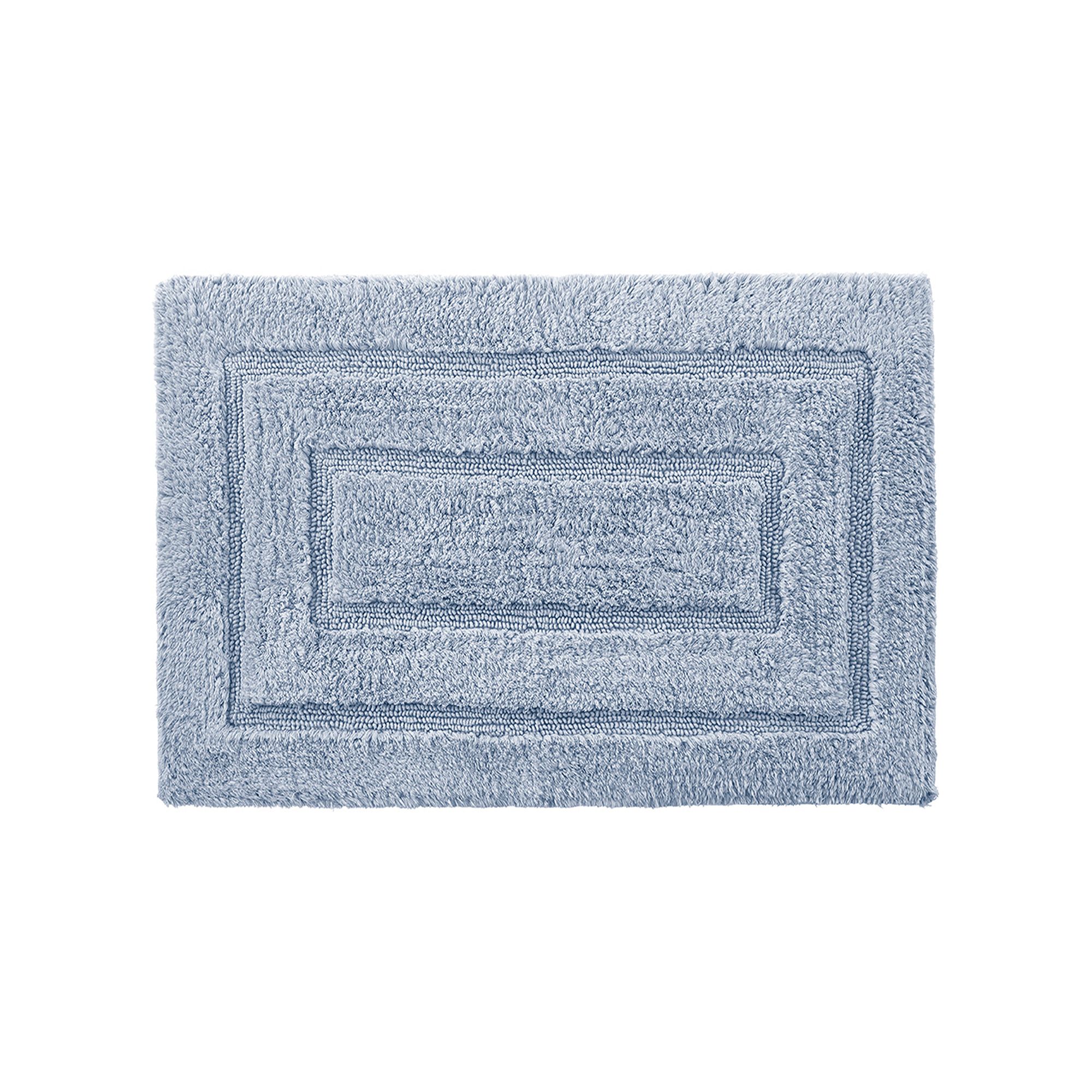 Cassadecor Signature Solid Large Bath Rug, Grey Blue