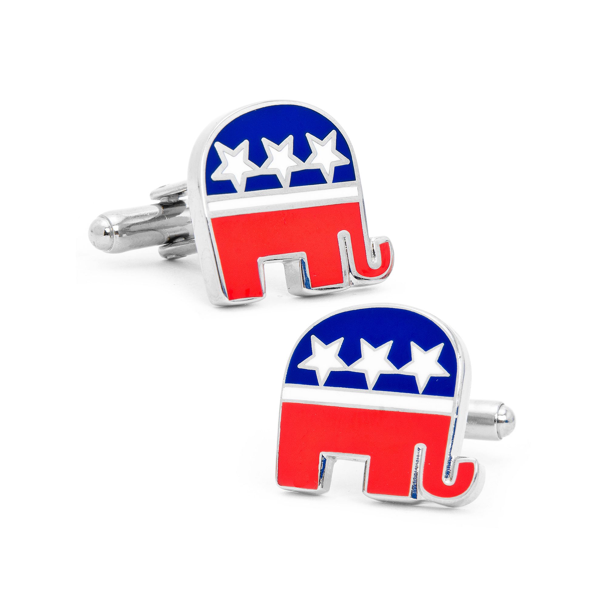 Republican Elephant Cuff Links, Red