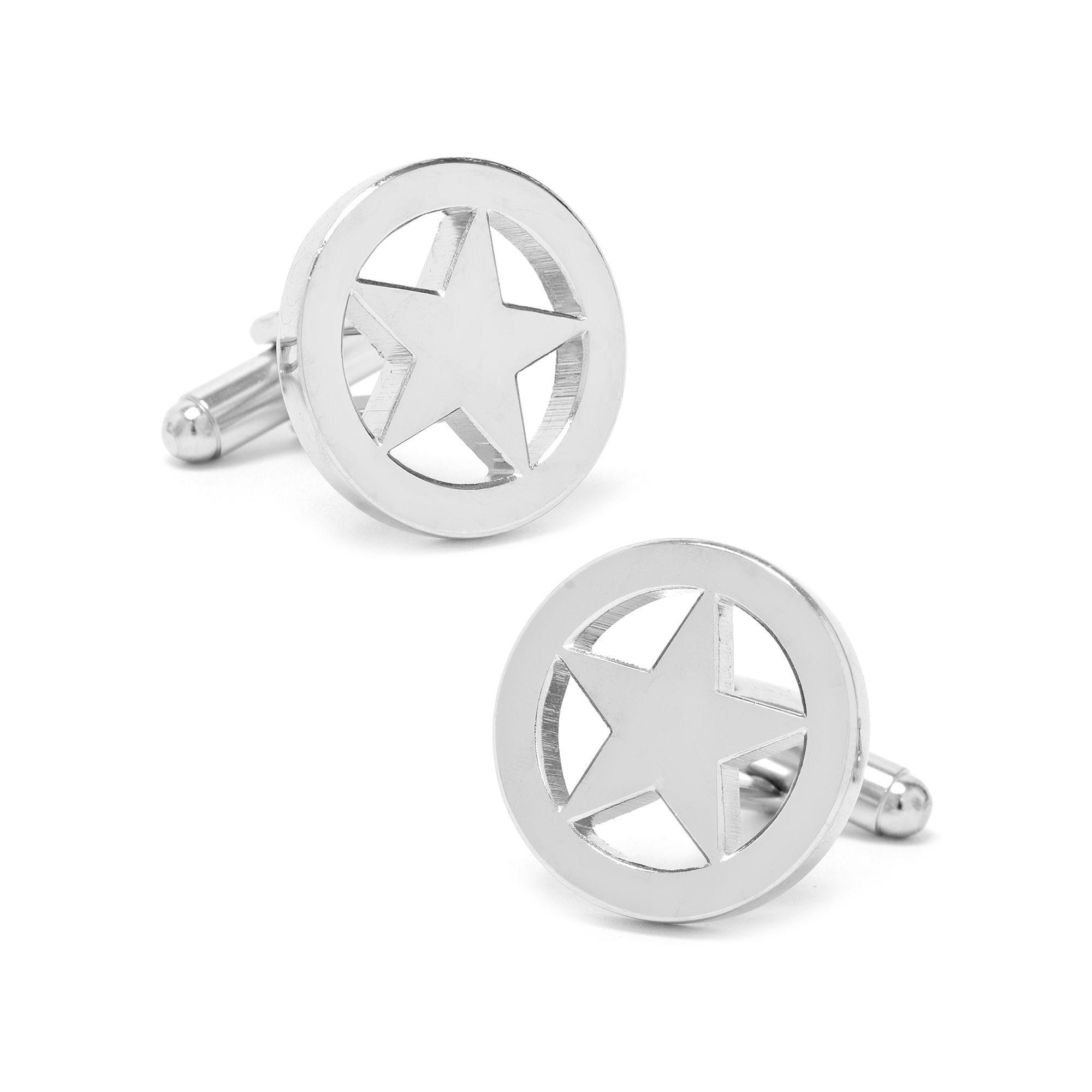 Mens Cuff Links, Inc. Lone Star Cuff Links, Silver