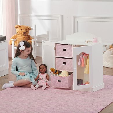 Badger Basket Mirrored Doll Armoire