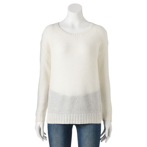 SO® Crochet Tunic Sweater - Juniors