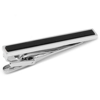Men's Cuff Links, Inc. Onyx Inlay Tie Clip