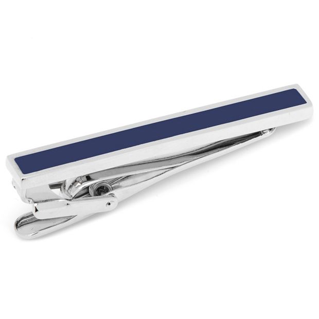 Navy Enamel Inlay Tie Clip