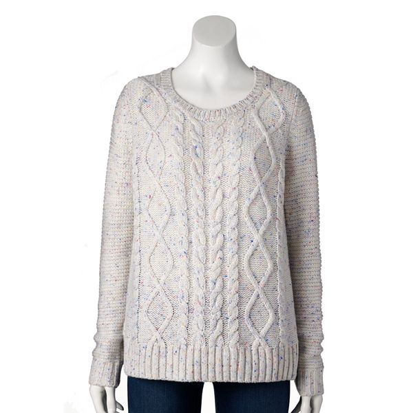 Women's Sonoma Goods For Life® Nep Cable-Knit Sweater