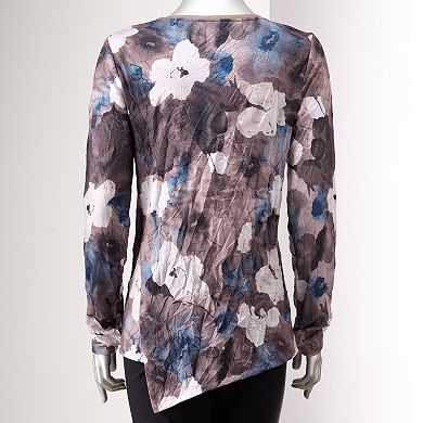 Simply Vera Vera Wang Pieced Crinkle Tee - Women's