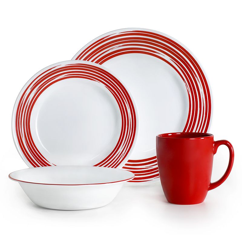 UPC 071160086326 product image for Corelle Brushed 16-pc. Dinnerware Set (Red) | upcitemdb.com