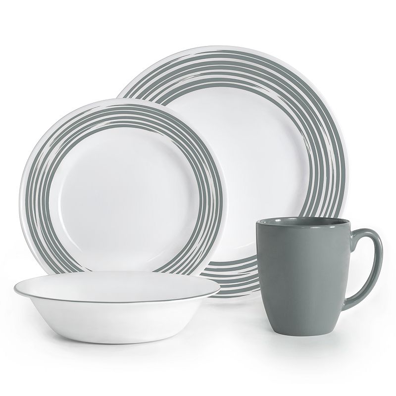 UPC 071160086241 product image for Corelle Brushed 16-pc. Dinnerware Set, Silver, 4 PLSET 16 | upcitemdb.com