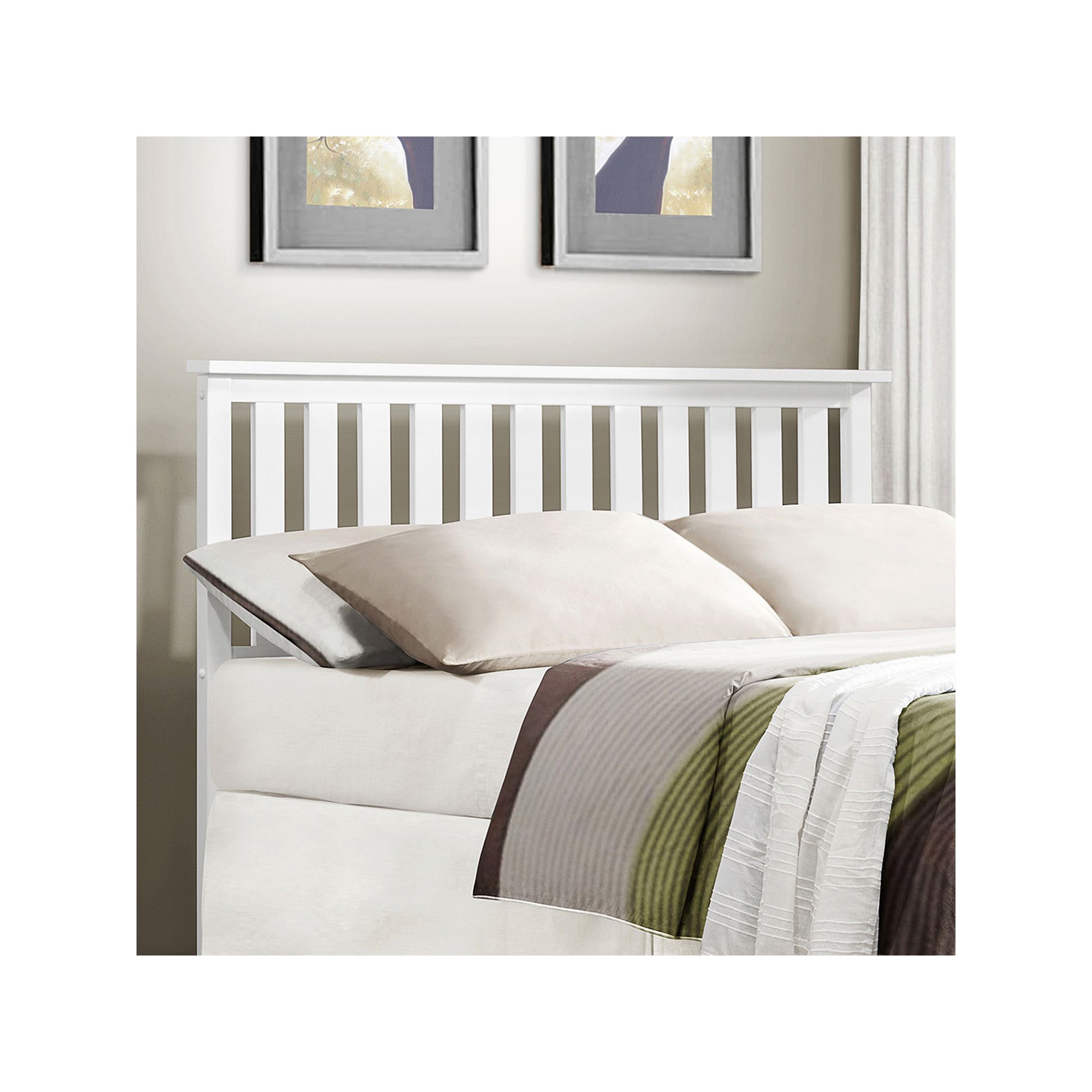 HomeVance Stratford Mission Headboard - Queen, White