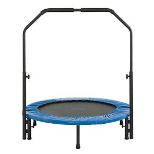 Upper Bounce 40-in. Mini Folding Rebounder Fitness Trampoline with Adjustable Handrail