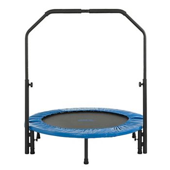 Upper Bounce 40-in. Mini Folding Rebounder Fitness Trampoline with Adjustable Handrail