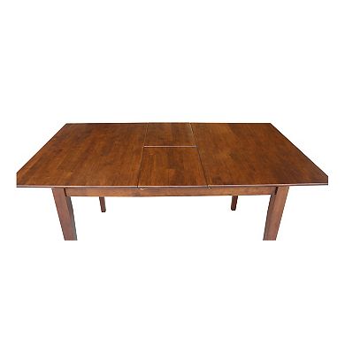 International Concepts Solid Wood Shaker Butterfly Extension Counter-Height Table