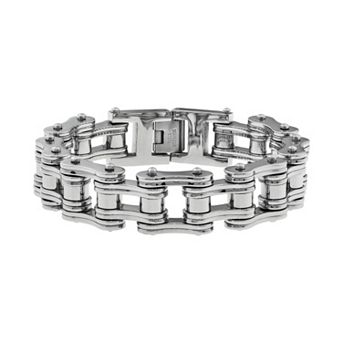 LYNX Stainless Steel Motorcycle Chain Bracelet - Men