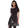 Elie Tahari for DesigNation NYC Skyline Fit and Flare Dress - Women's