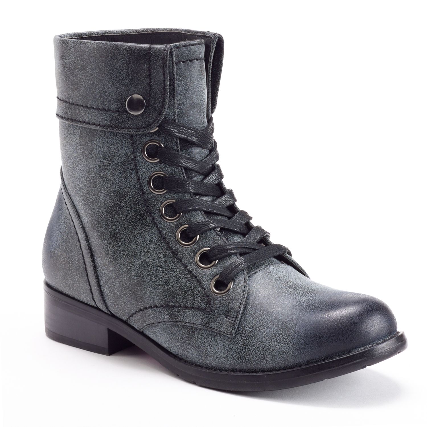 women's fold over combat boots