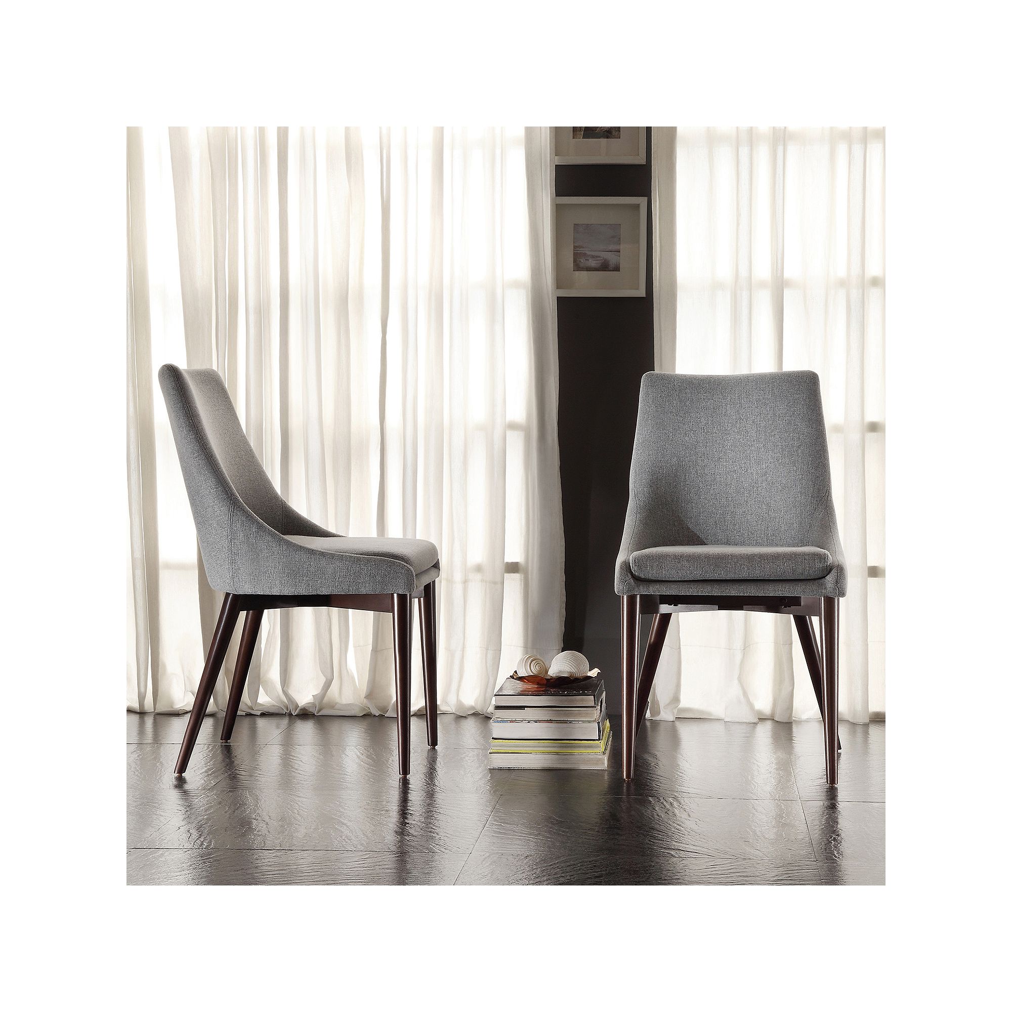 HomeVance 2-pc. Allegra Side Chair Set, Gray