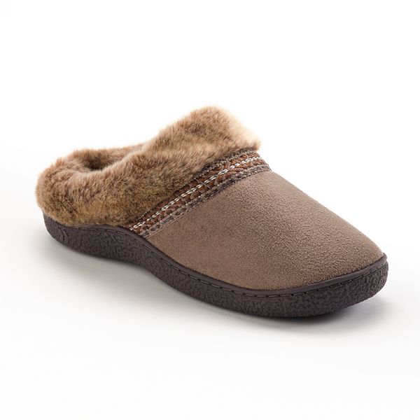 faux fur clog slippers