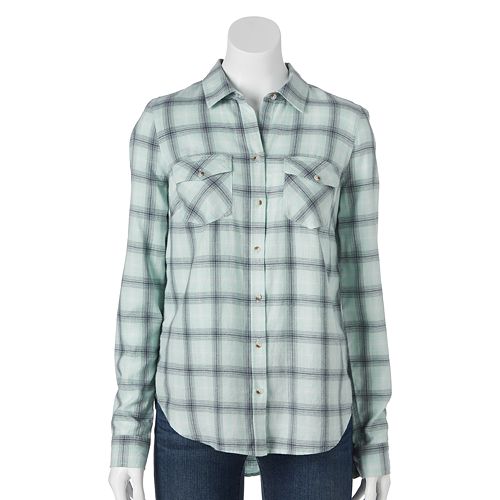 kohls sonoma womens flannel shirt