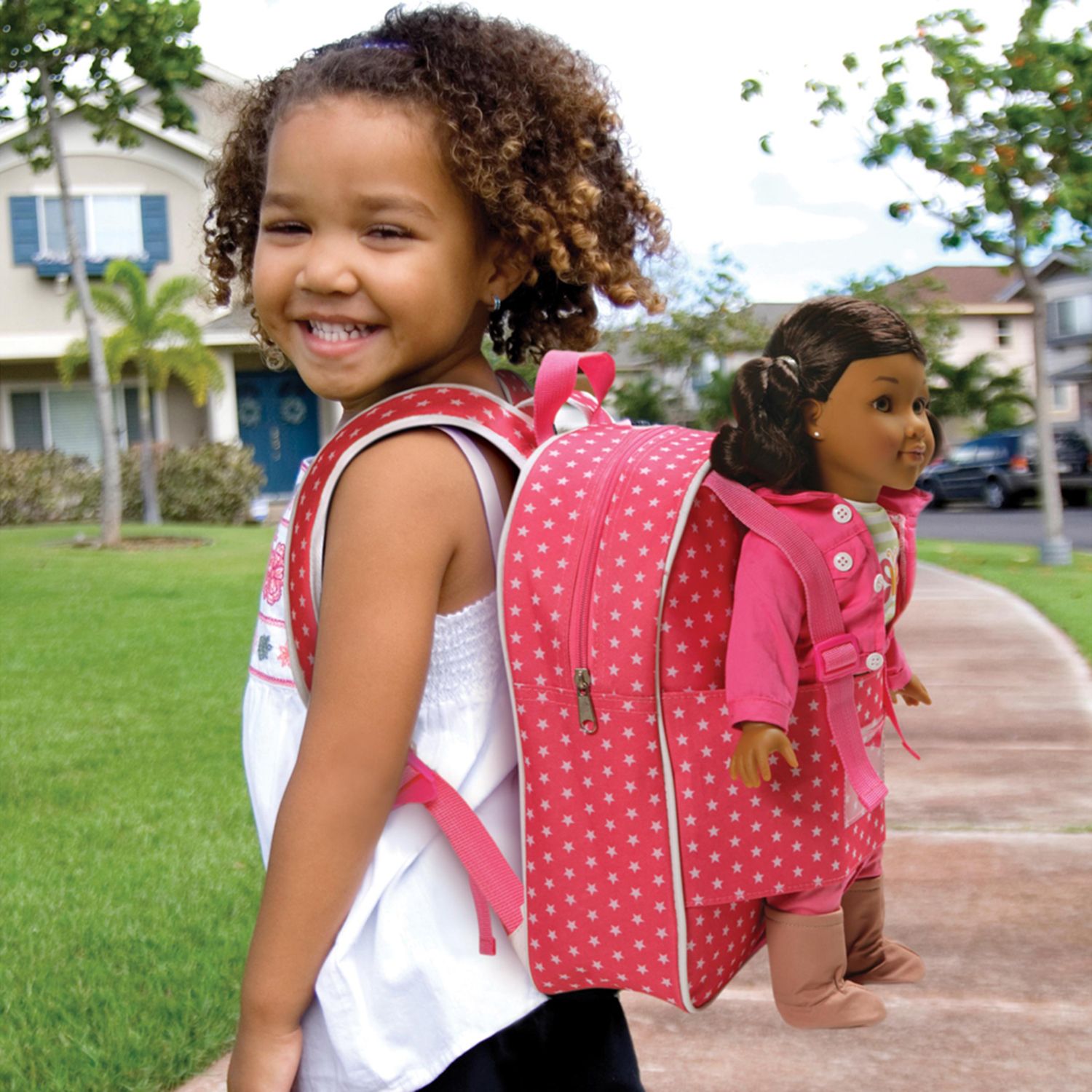 Our Generation Doll Accessories Badger Basket Doll Travel Backpack Star  Pattern - Fits 18" Dolls Like American Girl 18 Inch