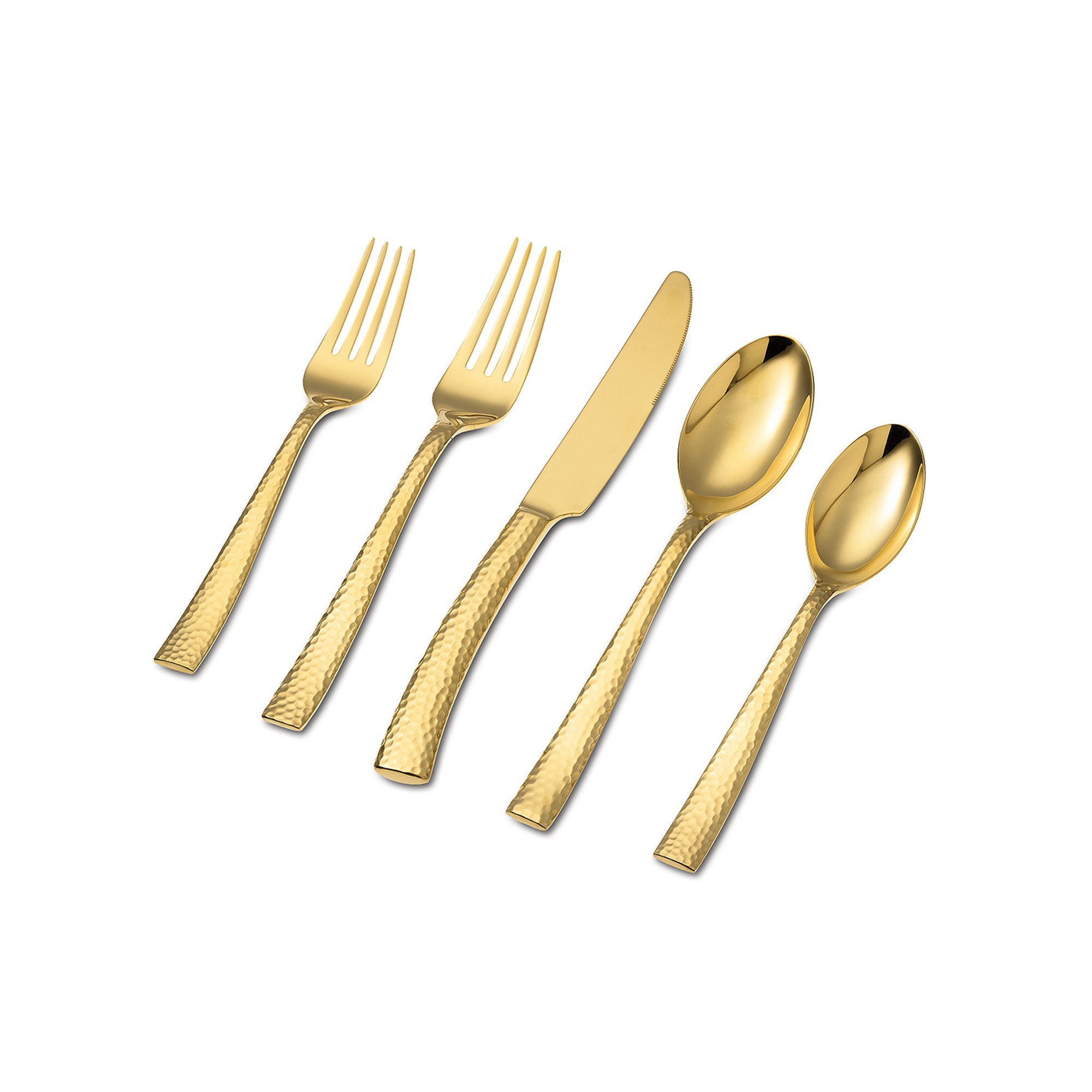 Hampton Forge Argent Paris Hammered 20-pc. Flatware Set, Gold